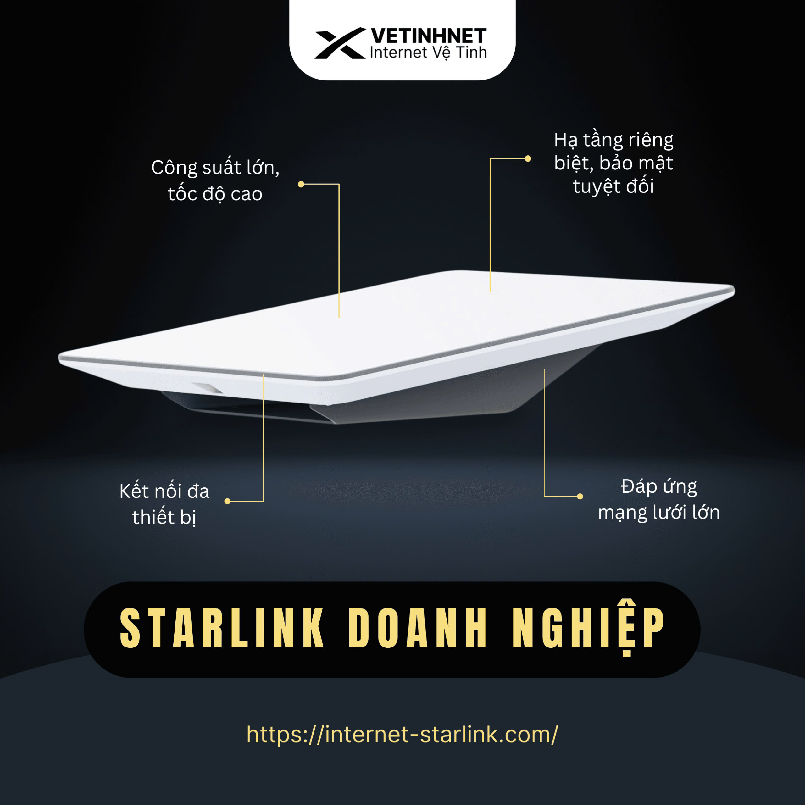 Bộ Starlink Dành Cho Doanh Nghiệp Tốc Độ Cao Siêu Mạnh