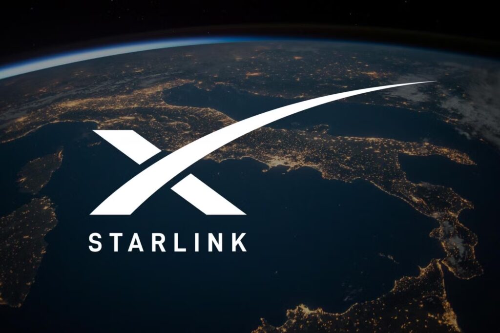 Starlink logo được nhìn từ không gian